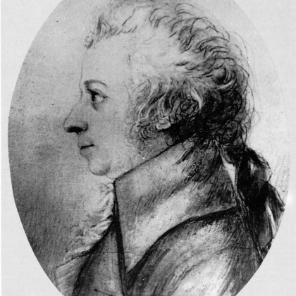© Mozart: Silberstiftzeichnung von Doris Stock, Das letzte Porträt. Dresden, April 1789.